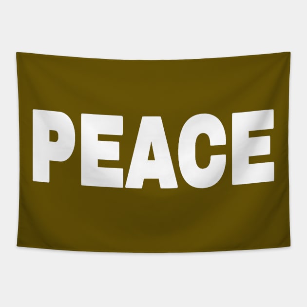 PEACE - White - Front Tapestry by SubversiveWare