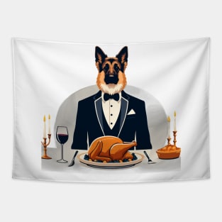 German Shepherd Thanksgiving Tapestry