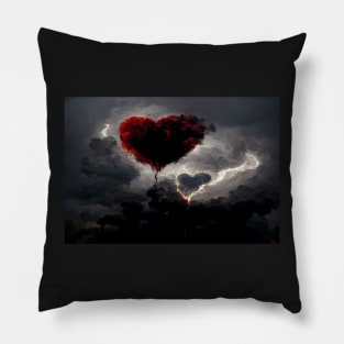 Broken Heart in the Clouds /  Broken Hearts Unwind Designs Pillow