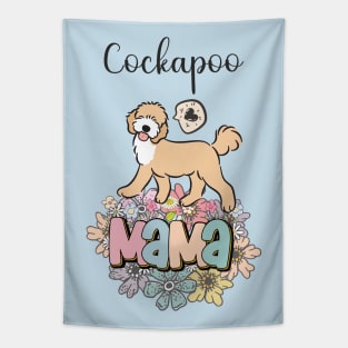 White and Apricot Cream Golden Cockapoo Mama 3 Tapestry