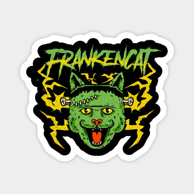 FrankenCat Frankenstein monster parody Magnet by Deduder.store