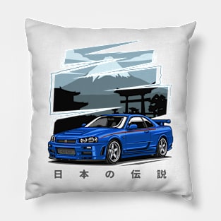 GT-R Special Tuning Edition (Bayside Blue) Pillow