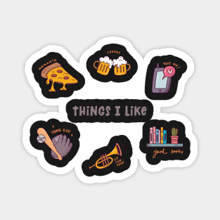 Cute Little Things I Like Hobbies Set Pack Magnet