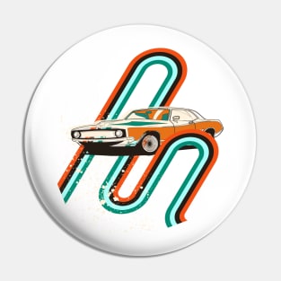 Vintage Car in Retro Style Pin