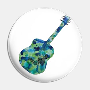 Acoustic guitar watery colours Pin