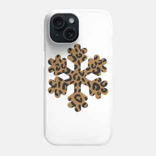 Leopard print snowflake Phone Case