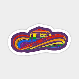 Colombian Sombrero Vueltiao in Rainbow Colors Magnet