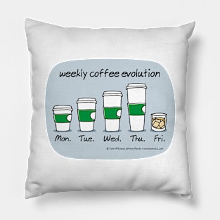 weekly coffee evolution Pillow