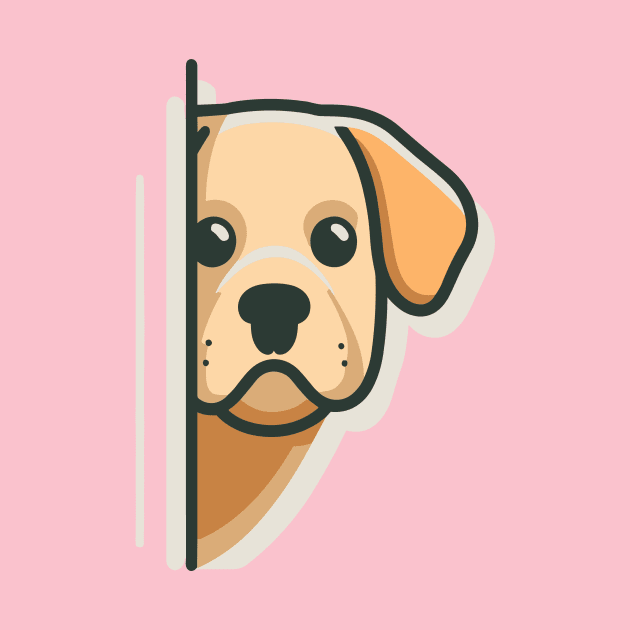 Peeking Dog by Rockave Design