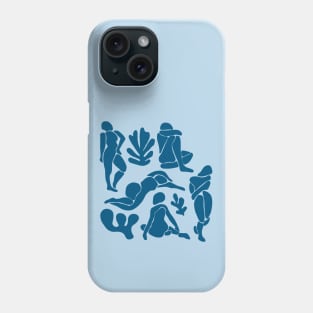 Blue Matisse Inspired Women Cutouts Phone Case