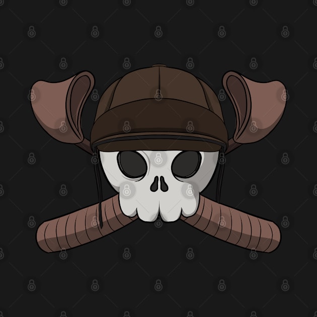 Jockeys crew Jolly Roger pirate flag (no cption) by RampArt