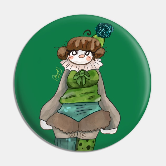 Cinnamon bun the clown Pin by Shard Art