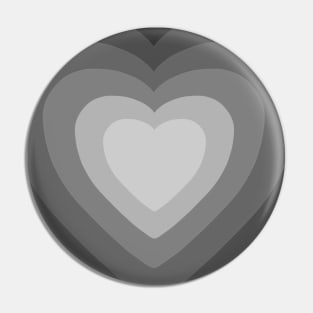 Black gradient heart Pin