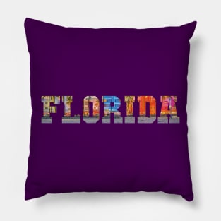 United States. Florida city t shirt design Pillow