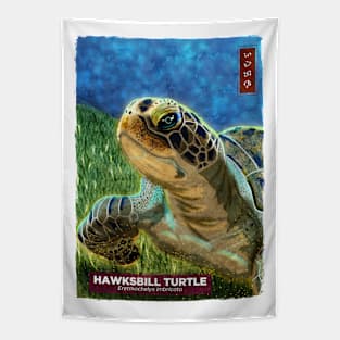 Hawksbill Turtle - White Tapestry