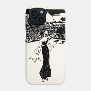 Indonesian Dancer, with volcano Phone Case