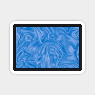 Light Blue Swirling Marble Pattern Magnet