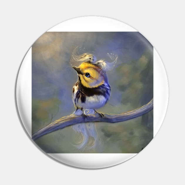 Yellow headed bird Pin by Artofokan