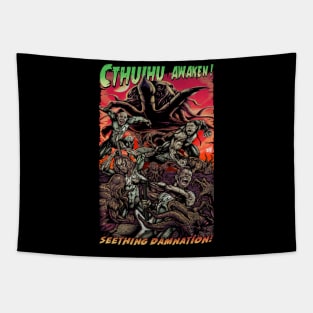 "CTHULHU AWAKEN" Tapestry