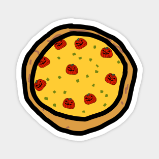 Pumpkin Pie Pizza for Halloween Magnet