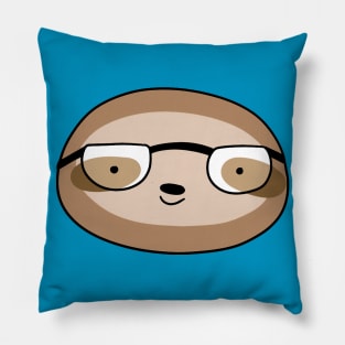 Glasses Sloth Face Pillow