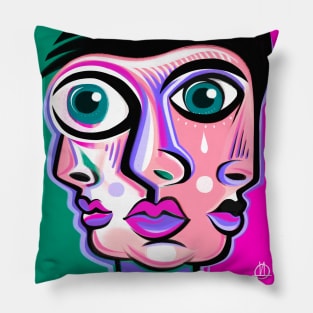 Many faces Pillow