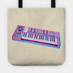 Analog Synthesizer 8bit 3D Retro Artwork Design Tote