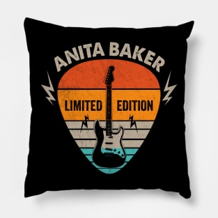 Vintage Anita Baker Name Guitar Pick Limited Edition Birthday Pillow