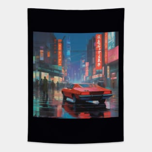 Neo Tokyo city aesthetic Tapestry