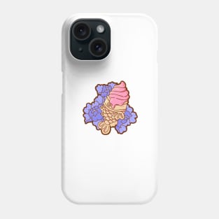 Taiyaki Ice Cream with Peonies Phone Case