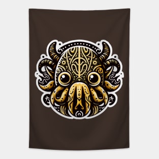 Funny yellow monster Tapestry
