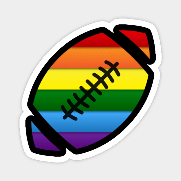 Rugby Gay Pride Lgbt Rainbow Flag Magnet by jrgmerschmann