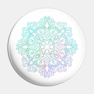 Iridescent Rainbow Mandala Pin