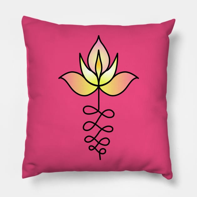 Lotus Unalome Pillow by Shweta.Designs