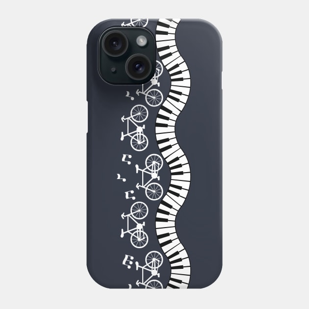 Musical Bicycles White Phone Case by Barthol Graphics