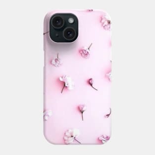 flowers, pink background Phone Case