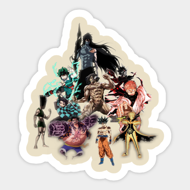 The best and strongest anime heroes - Anime - Sticker