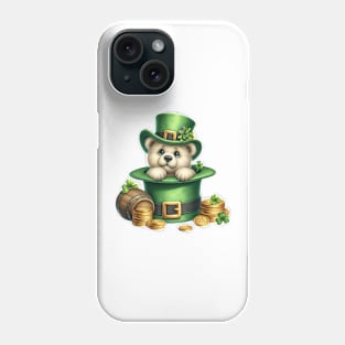 Polar Bear Hat for Patrick's Day Phone Case