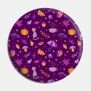 Purple Autumn Things Pin