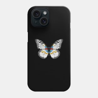 St Barts Flag  Butterfly - Gift for St Barts From Saint Barthelemy Phone Case