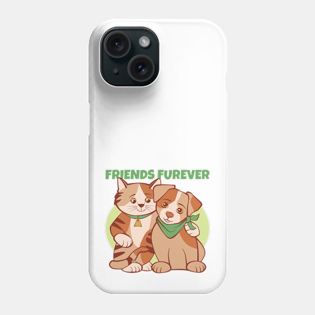 Friends Furever Cat and Dog Phone Case by Sue Cervenka