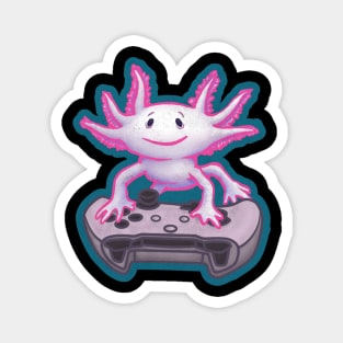 Gaming Axolotl Gamer Magnet