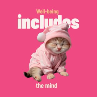 Well-being includes the mind cute kitty T-Shirt