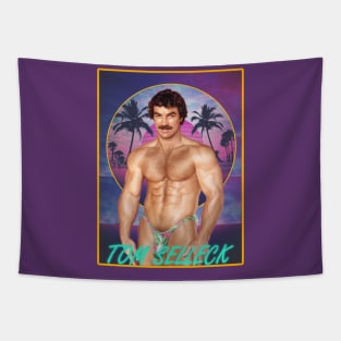 Tom Selleck Retro Vibe Tapestry