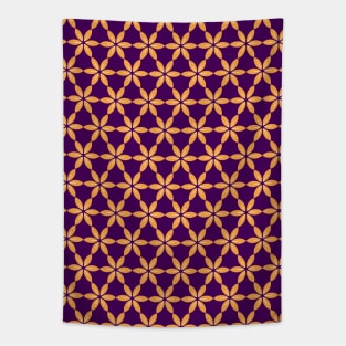 Orange flower pattern, version 24 Tapestry