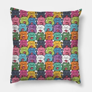 rainbow cats Pillow