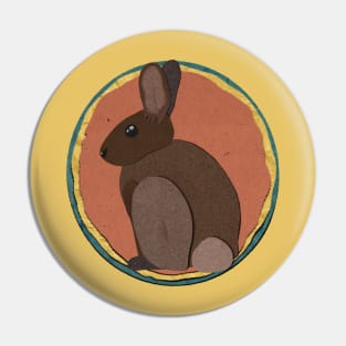 Paper Craft Rabbit Pin