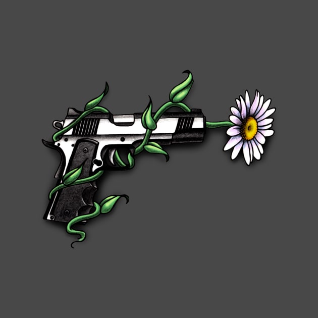 Daisy in Gun Barrel by bonedesigns