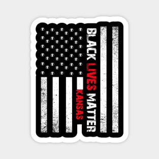 Kansas black lives matter Flag American Vintage Magnet