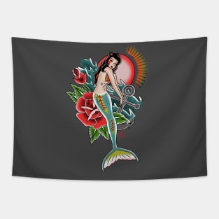 Pinup mermaid Tapestry